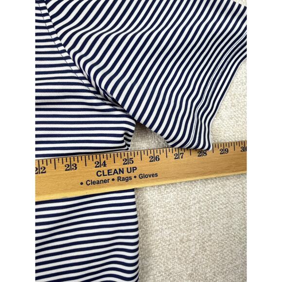 Johnnie-O Men’s 2XL Blue & White Striped 4-Button Performance Polo Shirt Casual - Picture 5 of 7